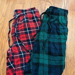 J. Crew Plaid Men’s  Pajama pants bundle - Red and Green